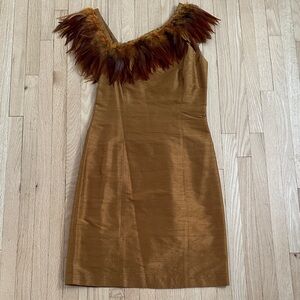 5 for $25 // Unique burnished gold copper handmade dress medium small